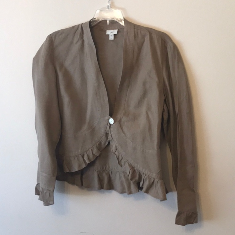 J Jill ruffle jacket petite medium
